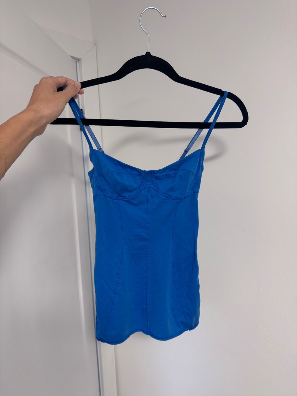 Wilfred Blue Bustier Effect Tank Top